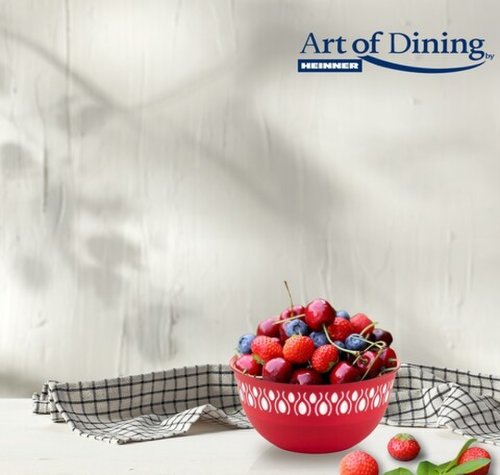 Bol art of dining, 16x7.5 cm, 1l, plastic, rosu