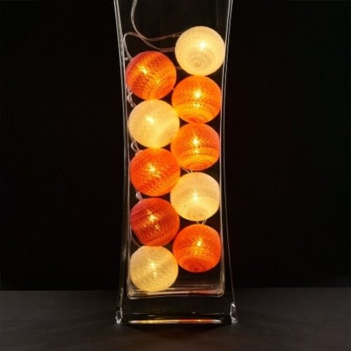 Ghirlanda luminoasa cu 10 led-uri orange, heinner home, 180 cm, plastic, roz/portocaliu