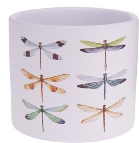 Ghiveci dragonfly, 13.5x12.5 cm, ceramica, multicolor