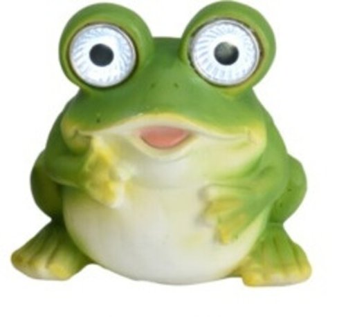 Excellent Houseware Lampa de gradina frog, 11x9.5x12 cm, polistone