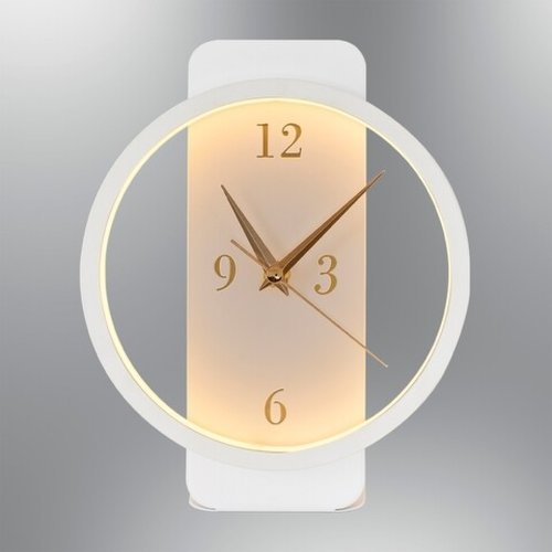 Lampa de masa cu ceas, l1108 - white, lightric, 19 x 9 x 24 cm, led, 12w, alb