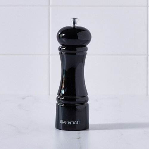 Rasnita piper / sare chess, ambition, 15 cm, plastic, negru