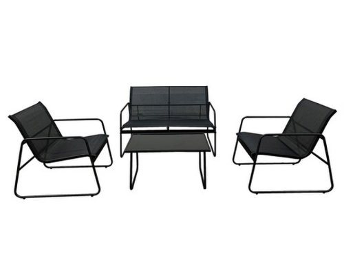 Set mobilier de gradina/terasa xanti, heinner, 4 piese, aluminiu/mdf
