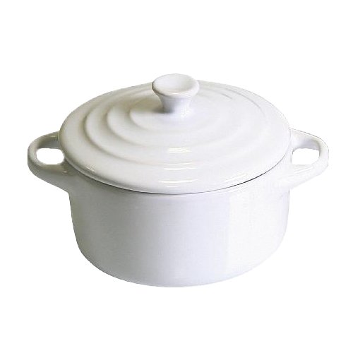Vas ceramic pentru cuptor, 10 cm, alb