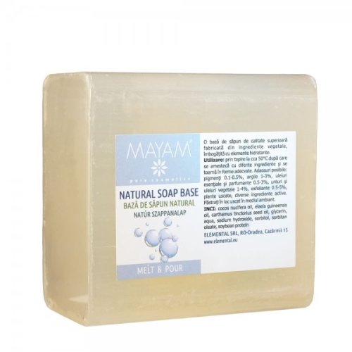 Baza de sapun solid transparent 465g - mayam
