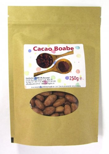 Cacao boabe raw organic 250g - evertrust