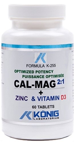 Calciu magneziu zinc d3 60cp - konig