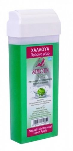 Ceara depilatoare naturala zahar aroma mar verde aplicator mare 100ml - simoun