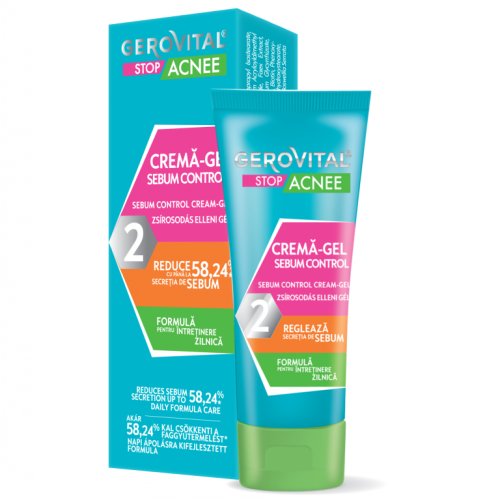 Crema gel sebum control 50ml - gerovital stop acnee