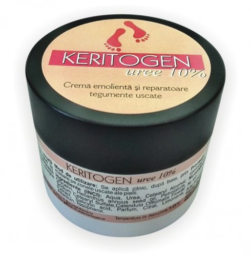 Crema keritogen uree 10% emolienta reparatoare tegumente uscate 50g - herbagen