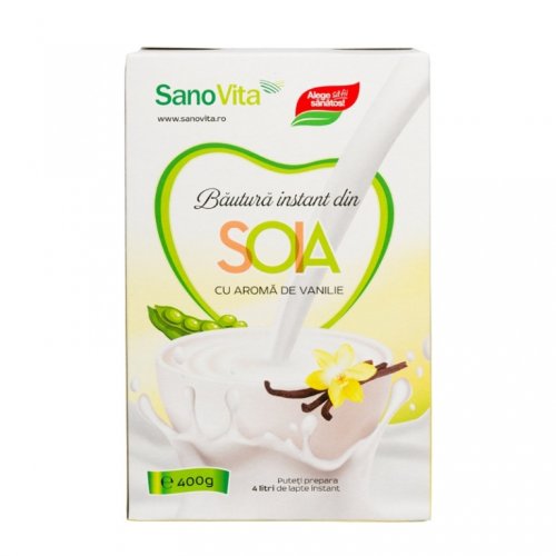 Lapte praf soia vanilie 400g - sanovita