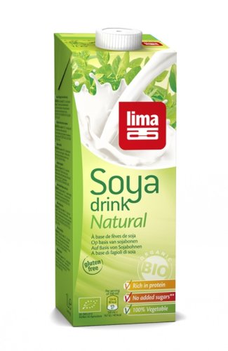 Lapte soia simplu bio 1l - lima
