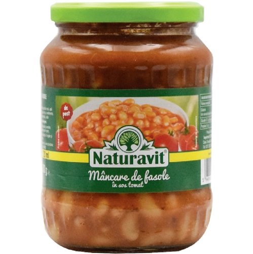Naturavit Food Mancare fasole in sos tomat 720ml - naturavit