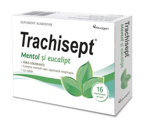 Trachisept mentol eucalipt 16cp - alvogen