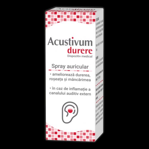 Acustivum durere spray auricular, 20 ml