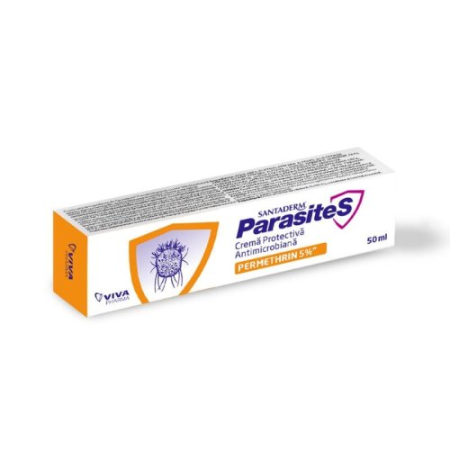 Viva Pharma Parasites crema protectiva antimicrobiana cu permetrina 5%, 50ml