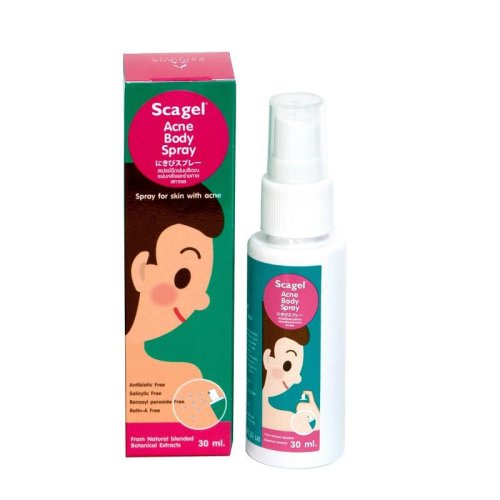 Bangkok Botanica Scagel acne body spray acnee si pete corp, 30ml