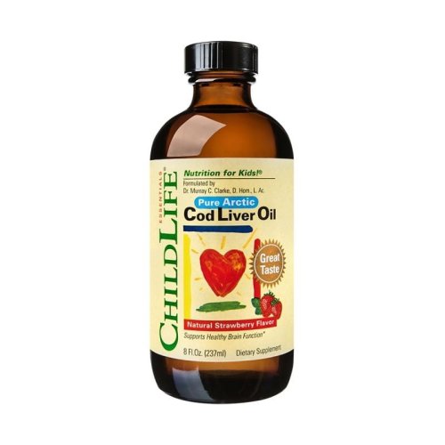 Childlife Sua Secom, cod liver oil, pentru sistemul osos si nervos la copii, 237 ml