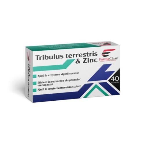 Tribulus terrestris zinc, 40 capsule, farmaclass
