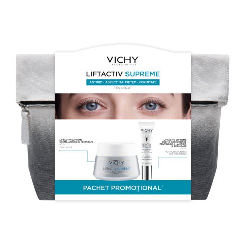 Vichy liftactiv supreme piele uscata, 50 ml + liftactiv suprem de ochi, 15 ml -75%