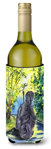 Caroline`s treasures carolines comori ss8181literk afgan hound sticla de vin hugger multicolore wine bottle