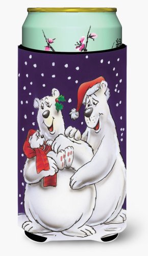 Caroline`s treasures holiday polar bears tall boy beverage insulator hugger multicolore