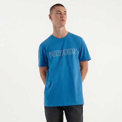 House - tricou cu imprimeu furious - albastru