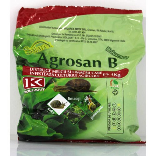 Agrosan b 1 kg moluscocid (melci, limacsi, gastropode)