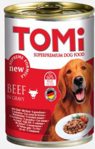 Tomi conservă pentru câini, cu vită în sos 400g